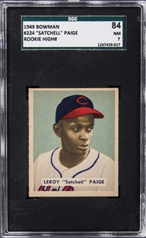 1949 Bowman #224 Leroy "Satchell" Paige Rookie Card – SGC NM 7